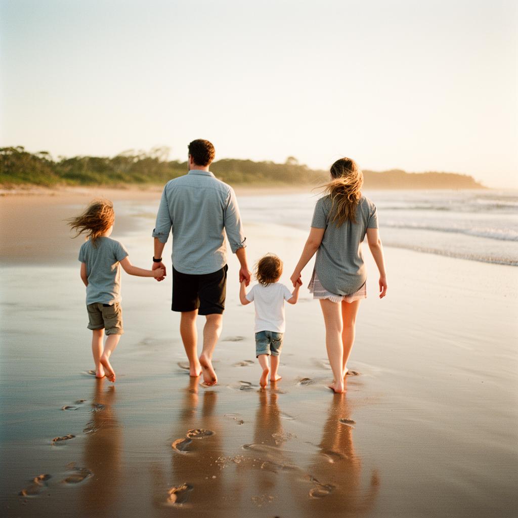 Australian family relaxing together at home, protected by life insurance
